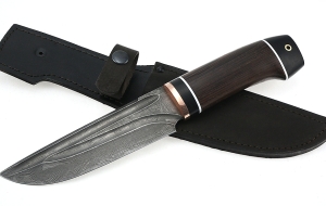 Нож Аллигатор сталь дамаск-долы венге