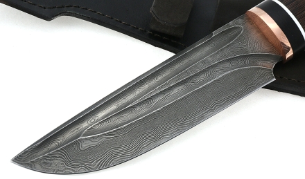 Нож Аллигатор сталь дамаск-долы венге Нож Аллигатор сталь дамаск-долы венге