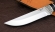 Нож Гриф сталь S390 рукоять черный граб карельская береза коричневая резная с пином, мельхиор