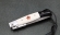 Нож Финка НКВД складная дамаск нержавеющий со штифтом акрил белый+черный с красной звездой