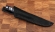 Нож Туристический с двумя лезвиями Х12МФ рукоять акрил черный с белым