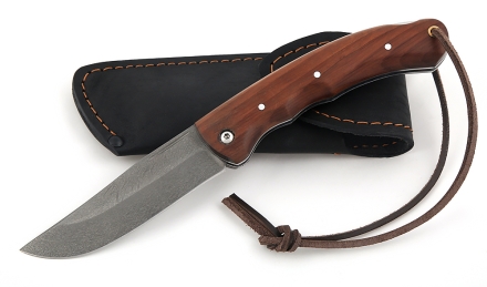 Нож складной Таежник, сталь Х12МФ, рукоять накладки коричневый граб
