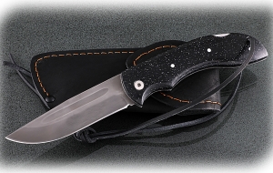 Нож Беркут, складной, сталь Х12МФ, рукоять накладки акрил звездное небо