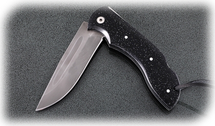 Нож Беркут, складной, сталь Х12МФ, рукоять накладки акрил звездное небо