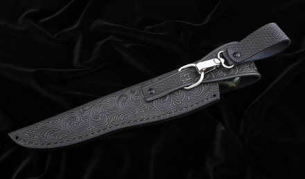 Нож из S390 «Гриф», карельская береза зеленая, зуб мамонта Нож из S390 «Гриф», карельская береза зеленая, зуб мамонта