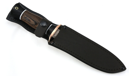 Нож Лидер-2 сталь дамаск полный камень рукоять венге черный граб Нож Лидер-2 сталь дамаск полный камень рукоять венге черный граб