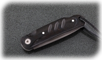 Нож Колибри, складной, сталь Х12МФ, рукоять накладки акрил черный - Нож Колибри, складной, сталь Х12МФ, рукоять накладки акрил черный