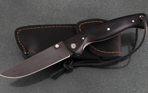 Нож складной Стрелок, сталь Х12МФ, рукоять накладки черный граб Нож складной Стрелок, сталь Х12МФ, рукоять накладки черный граб