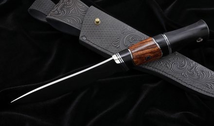 Нож из S390 «Ангара» черный граб железное дерево Нож из S390 «Ангара» черный граб железное дерево