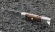 Нож Сапожок выкидной сталь булат накладки карельская береза коричневая