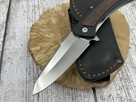 Нож складной "Егерь" сталь х12мф, накладки G10 черная и текстолит