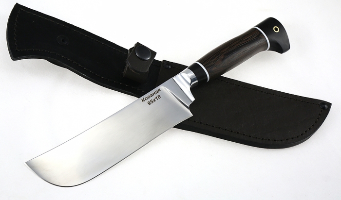 Нож Узбекский средний сталь 95Х18, рукоять венге черный граб