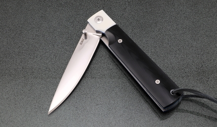 Нож складной Народа севера сталь Elmax накладки G10 черная с белой Нож складной Народа севера сталь Elmax накладки G10 черная с белой