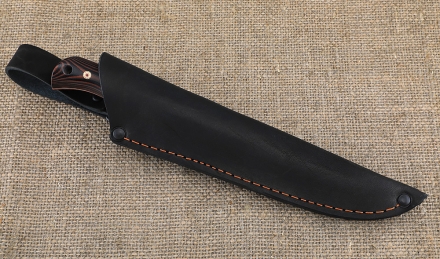 Нож "Охотник-2" цельнометаллический сталь х12мф, рукоять микарта красная 