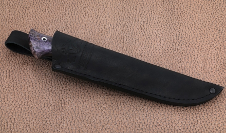 Нож "Енисей" сталь VG-10 рукоять карельская береза фиолетовая Нож "Енисей" сталь VG-10 рукоять карельская береза фиолетовая