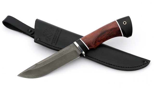 Нож Барракуда сталь Х12МФ, рукоять бубинга-черный граб 