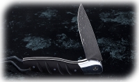 Нож Журавль, складной, сталь Х12МФ, рукоять накладки черный граб с дюралью - Нож Журавль, складной, сталь Х12МФ, рукоять накладки черный граб с дюралью
