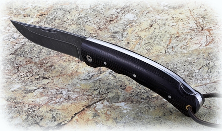 Нож складной Таежник, сталь дамаск, рукоять накладки венге Нож складной Таежник, сталь дамаск, рукоять накладки венге