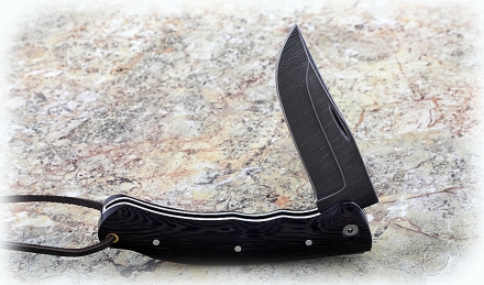 Нож складной Таежник, сталь дамаск, рукоять накладки венге Нож складной Таежник, сталь дамаск, рукоять накладки венге