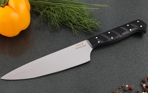 Кухонный нож Шеф №5 сталь 95Х18, рукоять акрил черный Кухонный нож Шеф №5 сталь 95Х18, рукоять акрил черный