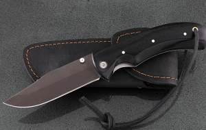 Складной нож Дельфин, сталь Х12МФ, рукоять накладки акрил черный Складной нож Дельфин, сталь Х12МФ, рукоять накладки акрил черный