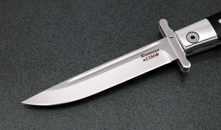 Нож Финка НКВД складная сталь Х12МФ накладки черный граб Нож Финка НКВД складная сталь Х12МФ накладки черный граб