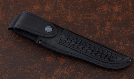 Нож Крот-2 сталь дамаск торцевой рукоять мокуме-гане кость мамонта черный граб резная карельская береза Нож Крот-2 сталь дамаск торцевой рукоять мокуме-гане кость мамонта черный граб резная карельская береза