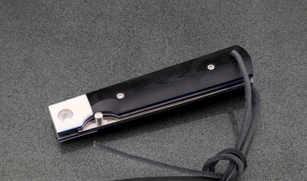 Нож складной Народа севера сталь S390 накладки G10 черная с белой