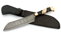 Нож Шеф №3 сталь дамаск, рукоять черный граб, кап - _MG_6221.jpg