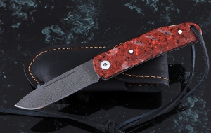 Нож складной Колибри, сталь Х12МФ, рукоять накладки акрил красный Нож складной Колибри, сталь Х12МФ, рукоять накладки акрил красный