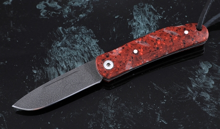 Нож складной Колибри, сталь Х12МФ, рукоять накладки акрил красный Нож складной Колибри, сталь Х12МФ, рукоять накладки акрил красный