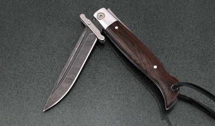 Нож Финка НКВД складная сталь дамаск накладки венге Нож Финка НКВД складная сталь дамаск накладки венге