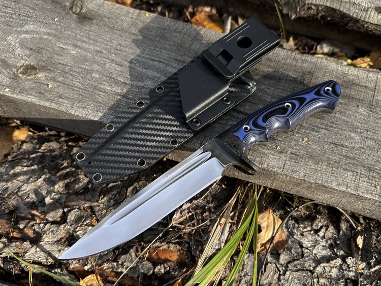 Нож "Хищник" цельнометаллический сталь 95х18, накладки карбон и G10 — купить в интернет-магазине ООО Ворсменский нож с доставкой в г. Нижний Новгород