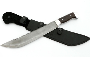 Нож мачете №-5 с пилой сталь У8А рукоять венге