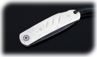 Нож Колибри, складной, сталь Х12МФ, рукоять накладки акрил белый - Нож Колибри, складной, сталь Х12МФ, рукоять накладки акрил белый