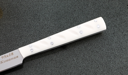 Нож Шеф №7 сталь 95Х18, рукоять белый акрил