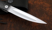 Нож складной Якут сталь Х12МФ накладки карбон со значком - Нож складной Якут сталь Х12МФ накладки карбон со значком