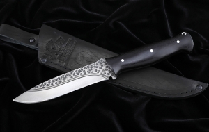 Нож №37 Х12МФ цельнометаллический рукоять черный граб