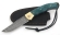 Нож Таежник, складной, сталь дамаск, рукоять накладки карельская береза стабилизированная зеленая