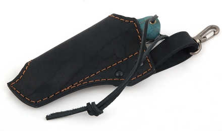 Складной нож Таежник из дамасской стали, рукоять накладки карельская береза стабилизированная зеленая Складной нож Таежник из дамасской стали, рукоять накладки карельская береза стабилизированная зеленая