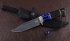 Нож Дельфин сталь Х12МФ, рукоять черный граб акрил, мельхиор