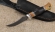 Нож Малыш-3, Х12МФ, рукоять карельская береза янтарь, черный граб