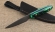 Нож "Рысь" цельнометаллическая сталь х12мф, рукоять G10 зеленая