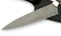 Нож Шеф №12 сталь Х12МФ рукоять черный граб карельская береза латунь - _MG_03540a.jpg