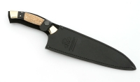 Нож Шеф №12 сталь Х12МФ рукоять черный граб карельская береза латунь - _MG_0355.jpg