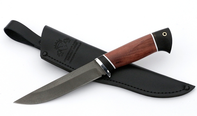Нож Тритон-2 сталь Х12МФ, рукоять бубинга-черный граб 