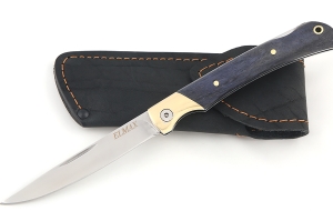 Складной нож Мексиканец, сталь Elmax, рукоять накладки карельская береза стабилизированная фиолетовая Складной нож Мексиканец, сталь Elmax, рукоять накладки карельская береза стабилизированная фиолетовая