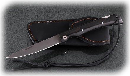 Нож Мексиканец, складной, сталь Х12МФ, рукоять накладки акрил черный
