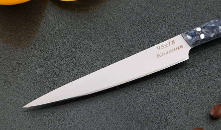 Кухонный нож Шеф №7 сталь 95Х18, рукоять синий акрил Кухонный нож Шеф №7 сталь 95Х18, рукоять синий акрил