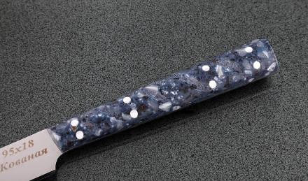 Кухонный нож Шеф №7 сталь 95Х18, рукоять синий акрил Кухонный нож Шеф №7 сталь 95Х18, рукоять синий акрил